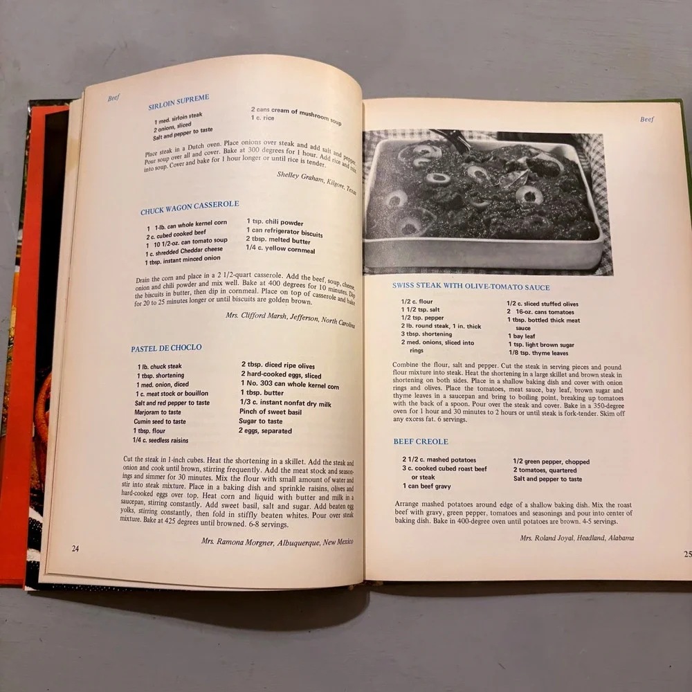 Vtg 1971 Southern Living The‎ Casserole Cookbook Retro Kitchen Decor MCM Kitsch